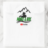 Paddel- und Hicksticker 1 Runder Aufkleber (Tasche)