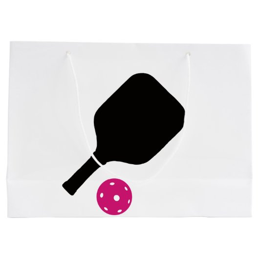 Paddel und rosa Bälle Große Geschenktüte (Rückseite)