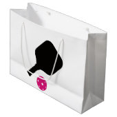 Paddel und rosa Bälle Große Geschenktüte (Vorderseite Schrägansicht)