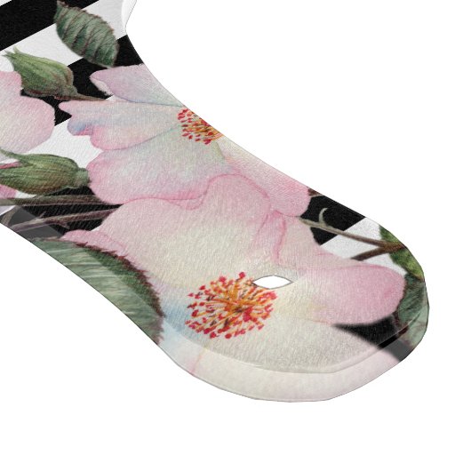 Paddel Wasserfarbe Rosenstreifen Monogramm Schneidebrett (Ecke)