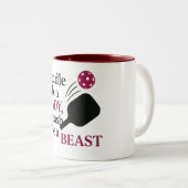 Paddel wie eine Dame, zerschmettern wie ein Biest Zweifarbige Tasse (VorderseiteRechts)