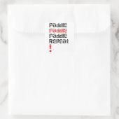 Paddel... Wiederholung - Entwurf der Steppplatine Quadratischer Aufkleber (Tasche)