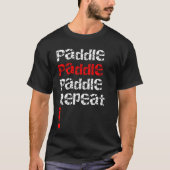 Paddel... Wiederholung - Entwurf der Steppplatine T-Shirt (Vorderseite)