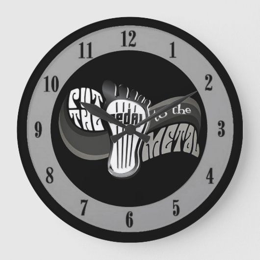 Paddel zum Metall Große Wanduhr (Vorderseite)