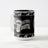 Paddel zum Metall Zweifarbige Tasse (Vorderseite Links)