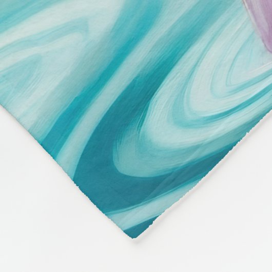 Paddelbär im Pastellfarbendesign Fleecedecke (Ecke)