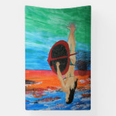 Paddelboarder Banner (Vertikal)