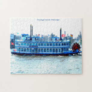 Paddelboot Mississippi. Jigsaw Puzzle