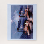 Paddeldampfer in einem Mitternachtsrennen Puzzle (Vertikal)