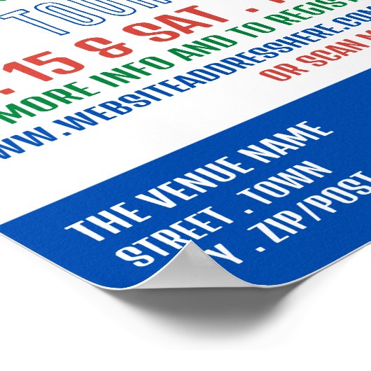 Paddeldesign, Tischtenniswerbung Poster (Ecke)