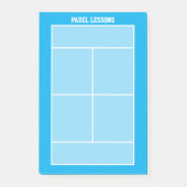 Paddelfeld-Linien Feldmaklertrainer Post-it Klebezettel (Vorderseite)