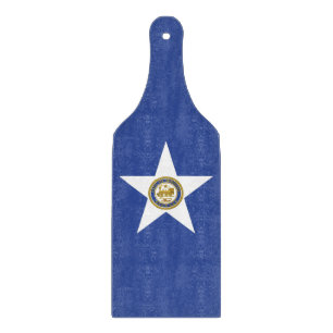 Paddelflagge auf dem Glasbrett in Houston Schneidebrett