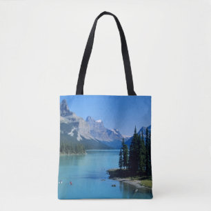 Paddeln auf dem Maligne Lake bei Spirit Island Tasche