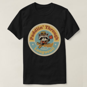 Paddeln durch Longueuil mit einem freundlichen Was T-Shirt
