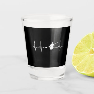 Paddeln Herzschlag Schnapsglas