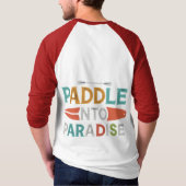 Paddeln ins Paradies" T - Shirt Design (Rückseite)