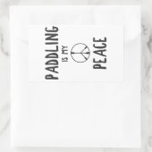 Paddeln ist mein Frieden Rechteckiger Aufkleber (Tasche)