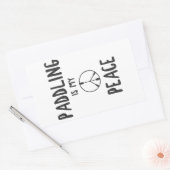 Paddeln ist mein Frieden Rechteckiger Aufkleber (Umschlag)