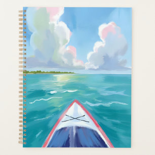 Paddeln See Aquarell Planer
