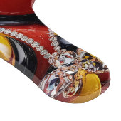 Paddelpaddel aus Glas Belgische Farben Schneidebrett (Ecke)