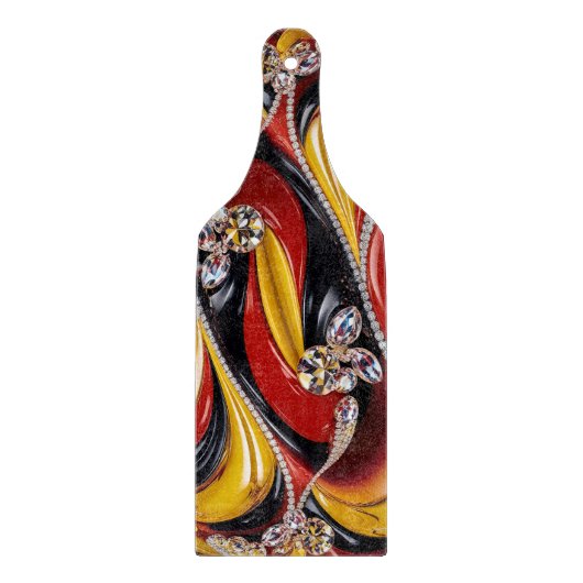 Paddelpaddel aus Glas Belgische Farben Schneidebrett (Vorderseite)