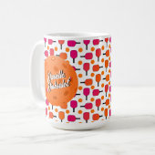 Paddelpaddel in Rosa und Orange Personalisiert Kaffeetasse (Vorderseite Links)
