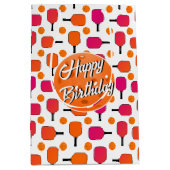 Paddelpaddel in Rosa und Orange Personalisiert Mittlere Geschenktüte (Vorderseite)