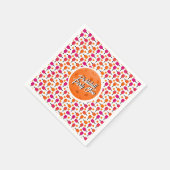 Paddelpaddel in Rosa und Orange Personalisiert Serviette (Ecke)