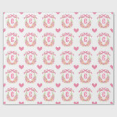 Paddelpaddel Monogram Wappen Geschenkpapier (Flach)