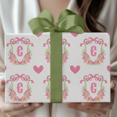 Paddelpaddel Monogram Wappen Geschenkpapier