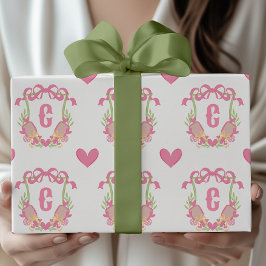 Paddelpaddel Monogram Wappen Geschenkpapier