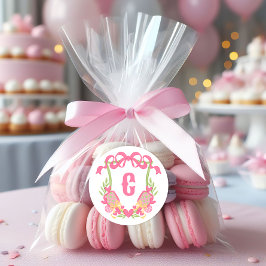 Paddelpaddel Monogram Wappen Runder Aufkleber