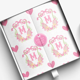 Paddelpaddel Monogram Wappen Seidenpapier