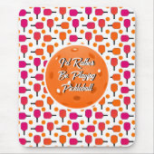 Paddelpaddel Pickleball Pink & Orange Pickleball P Mousepad (Vorne)
