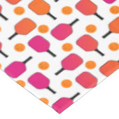 Paddelpaddel Pickleball Pink & Orange Pickleball P Tischdecke (Schrägansicht)