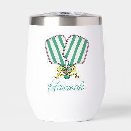 Paddelpaddel, pink, grün und gelb