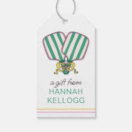 Paddelpaddel, pink, grün und gelb geschenkanhänger