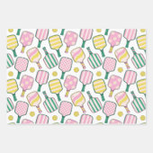 Paddelpaddel, pink, grün und gelb geschenkpapier set (Vorderseite 2)