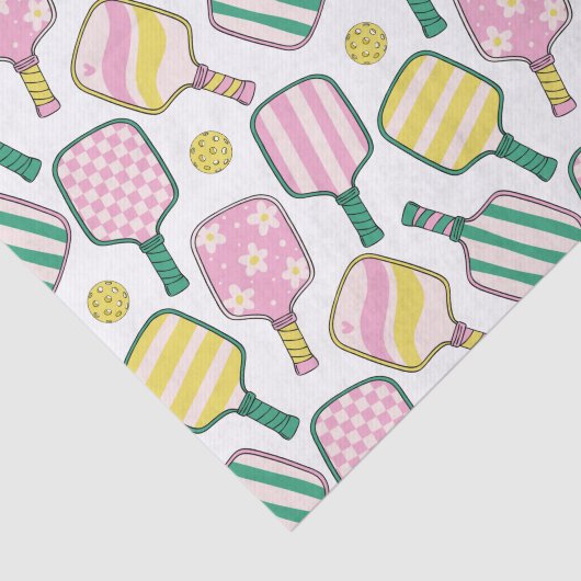 Paddelpaddel, pink, grün und gelb seidenpapier (Ausschnitt)