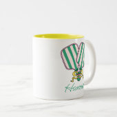 Paddelpaddel, pink, grün und gelb zweifarbige tasse (VorderseiteRechts)