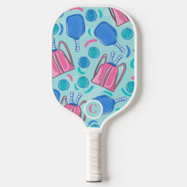 Paddelpaddel und Balls Blue Monogram Paddel Pickleball Schläger