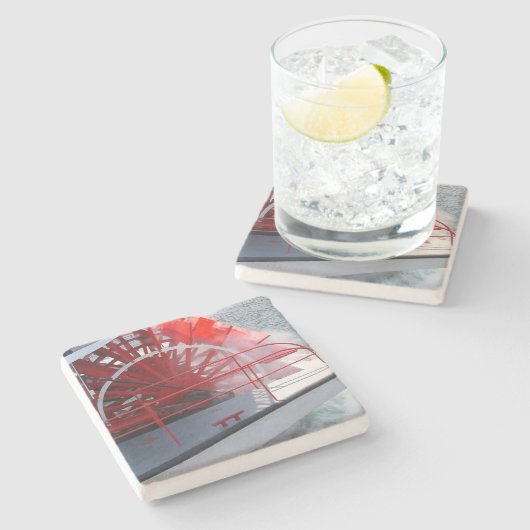 Paddelrad Steinuntersetzer (Seitenansicht)