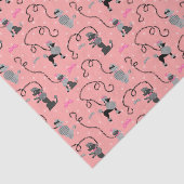 Paddelrock Retro Hunde Pink und Schwarzer 50er Mus Seidenpapier (Ausschnitt)