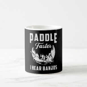 Paddelschnellere Ich höre Banjos Kanuboot Kaffeetasse