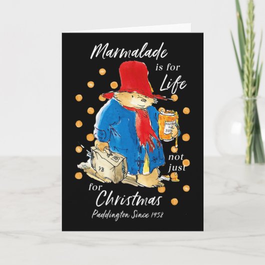 Paddington Bear Xmas Marmalade For Life Cute Merry Karte (Vorderseite)