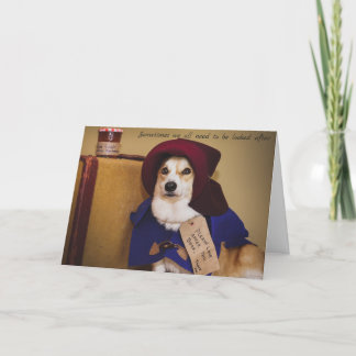 Paddington Corgi Get Well Card Karte