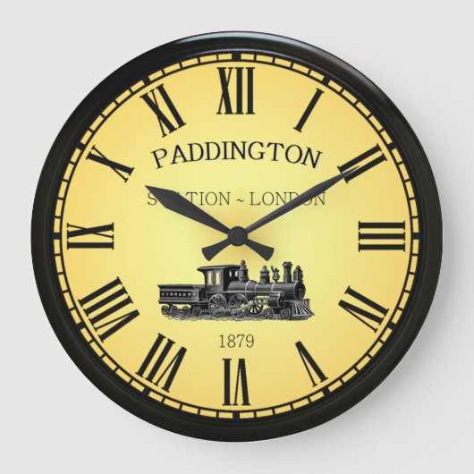Paddington RR Station ~ London England ~ 1879 ~ Große Wanduhr (Vorderseite)
