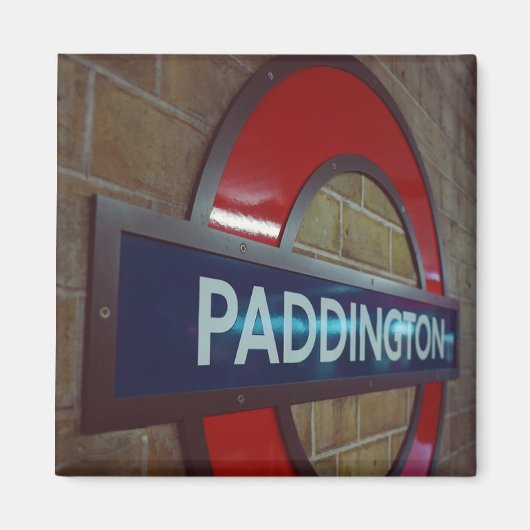 Paddington Station London Metrozeichen Magnet (Vorne)