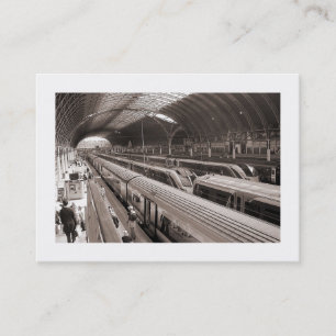 Paddington Station, London. Mini Foto Visitenkarte