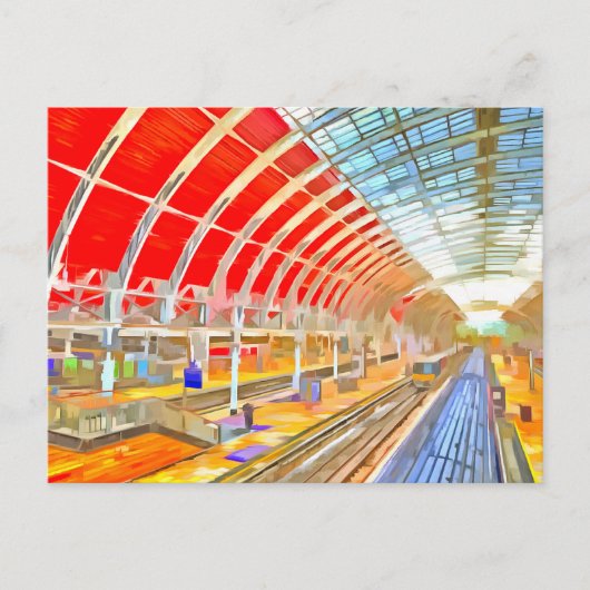 Paddington Station London Pop Art Postkarte (Vorderseite)